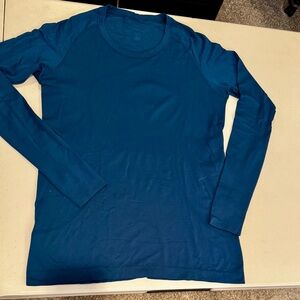 lululemon athletica Long Sleeve Crew Tee in Teal